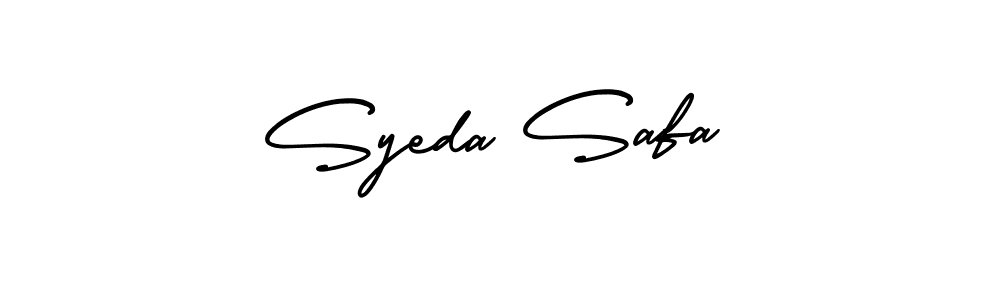 This is the best signature style for the Syeda Safa name. Also you like these signature font (AmerikaSignatureDemo-Regular). Mix name signature. Syeda Safa signature style 3 images and pictures png