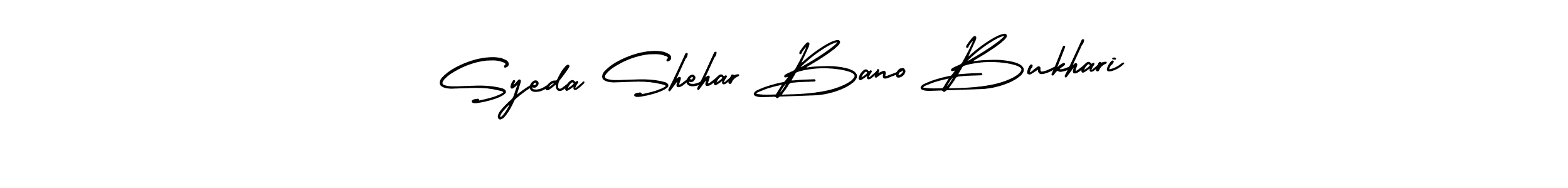 How to make Syeda Shehar Bano Bukhari signature? AmerikaSignatureDemo-Regular is a professional autograph style. Create handwritten signature for Syeda Shehar Bano Bukhari name. Syeda Shehar Bano Bukhari signature style 3 images and pictures png