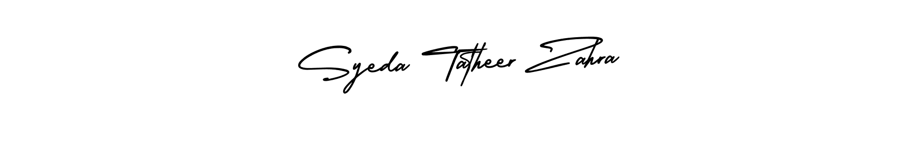 Design your own signature with our free online signature maker. With this signature software, you can create a handwritten (AmerikaSignatureDemo-Regular) signature for name Syeda Tatheer Zahra. Syeda Tatheer Zahra signature style 3 images and pictures png