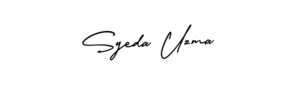 Make a beautiful signature design for name Syeda Uzma. With this signature (AmerikaSignatureDemo-Regular) style, you can create a handwritten signature for free. Syeda Uzma signature style 3 images and pictures png