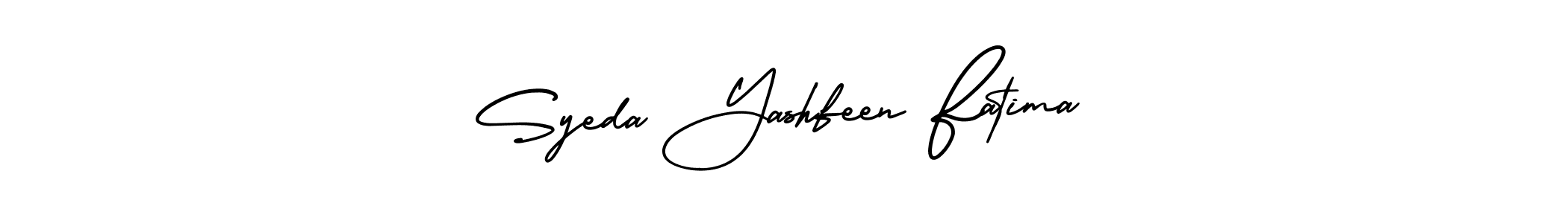 Syeda Yashfeen Fatima stylish signature style. Best Handwritten Sign (AmerikaSignatureDemo-Regular) for my name. Handwritten Signature Collection Ideas for my name Syeda Yashfeen Fatima. Syeda Yashfeen Fatima signature style 3 images and pictures png