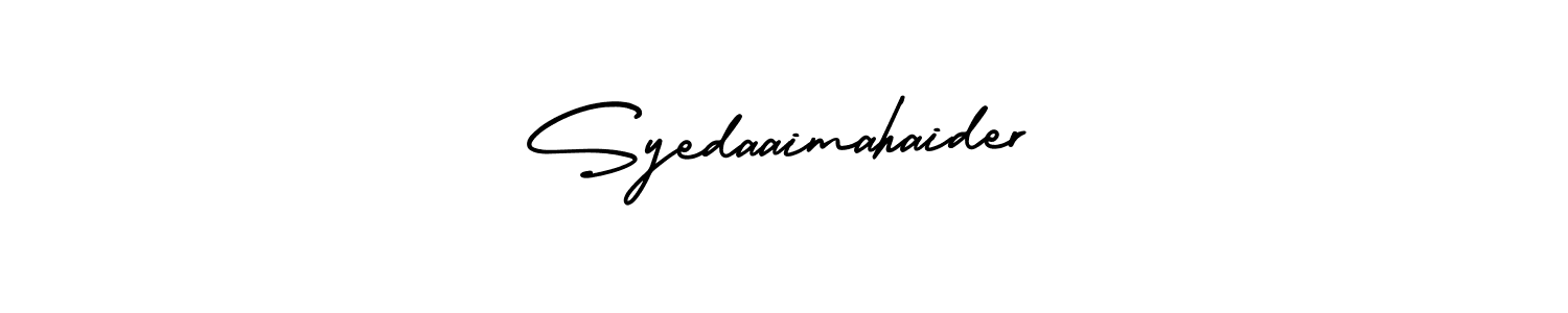 It looks lik you need a new signature style for name Syedaaimahaider. Design unique handwritten (AmerikaSignatureDemo-Regular) signature with our free signature maker in just a few clicks. Syedaaimahaider signature style 3 images and pictures png