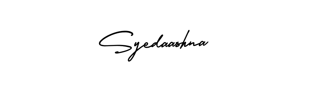 How to make Syedaashna name signature. Use AmerikaSignatureDemo-Regular style for creating short signs online. This is the latest handwritten sign. Syedaashna signature style 3 images and pictures png