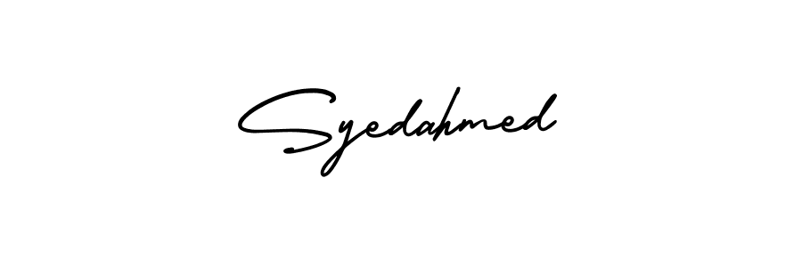 Syedahmed stylish signature style. Best Handwritten Sign (AmerikaSignatureDemo-Regular) for my name. Handwritten Signature Collection Ideas for my name Syedahmed. Syedahmed signature style 3 images and pictures png