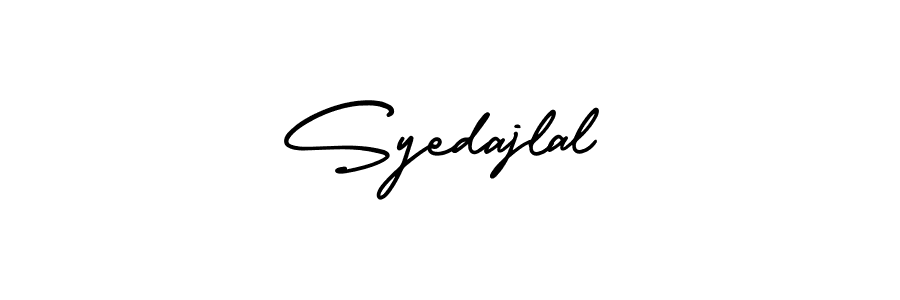 This is the best signature style for the Syedajlal name. Also you like these signature font (AmerikaSignatureDemo-Regular). Mix name signature. Syedajlal signature style 3 images and pictures png