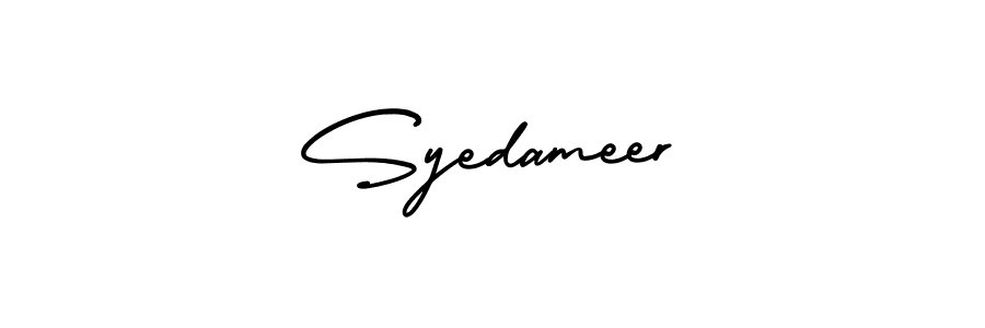 You can use this online signature creator to create a handwritten signature for the name Syedameer. This is the best online autograph maker. Syedameer signature style 3 images and pictures png