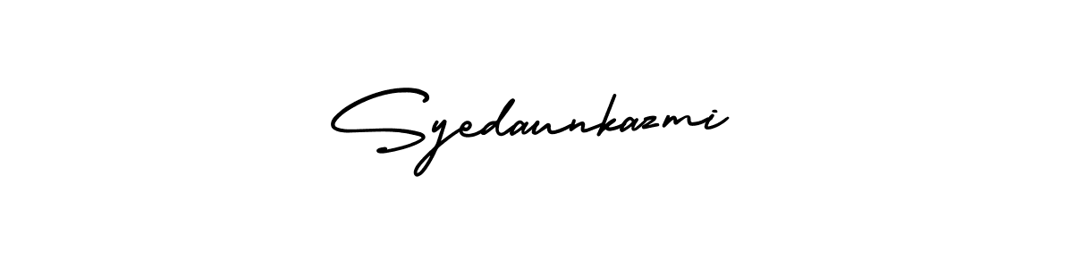 Also we have Syedaunkazmi name is the best signature style. Create professional handwritten signature collection using AmerikaSignatureDemo-Regular autograph style. Syedaunkazmi signature style 3 images and pictures png