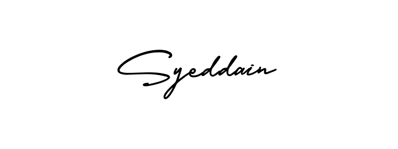 Create a beautiful signature design for name Syeddain. With this signature (AmerikaSignatureDemo-Regular) fonts, you can make a handwritten signature for free. Syeddain signature style 3 images and pictures png
