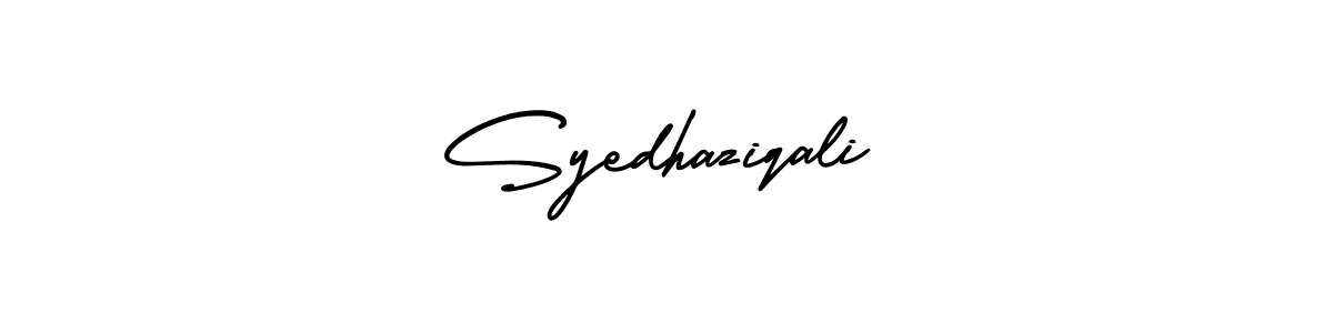 Similarly AmerikaSignatureDemo-Regular is the best handwritten signature design. Signature creator online .You can use it as an online autograph creator for name Syedhaziqali. Syedhaziqali signature style 3 images and pictures png