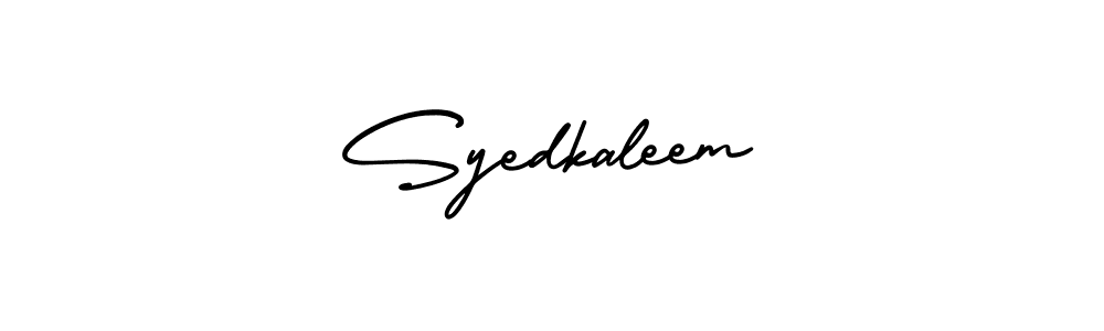 How to make Syedkaleem signature? AmerikaSignatureDemo-Regular is a professional autograph style. Create handwritten signature for Syedkaleem name. Syedkaleem signature style 3 images and pictures png