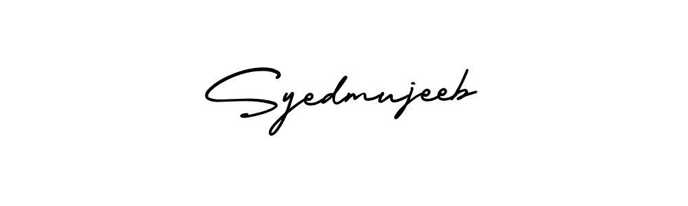 It looks lik you need a new signature style for name Syedmujeeb. Design unique handwritten (AmerikaSignatureDemo-Regular) signature with our free signature maker in just a few clicks. Syedmujeeb signature style 3 images and pictures png