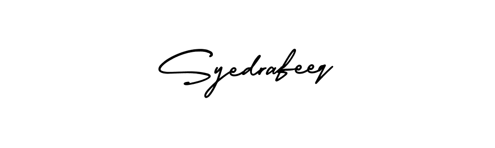 This is the best signature style for the Syedrafeeq name. Also you like these signature font (AmerikaSignatureDemo-Regular). Mix name signature. Syedrafeeq signature style 3 images and pictures png