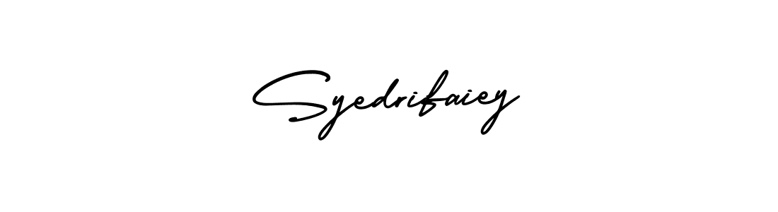 How to make Syedrifaiey name signature. Use AmerikaSignatureDemo-Regular style for creating short signs online. This is the latest handwritten sign. Syedrifaiey signature style 3 images and pictures png