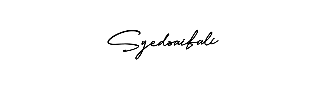 How to Draw Syedsaifali signature style? AmerikaSignatureDemo-Regular is a latest design signature styles for name Syedsaifali. Syedsaifali signature style 3 images and pictures png