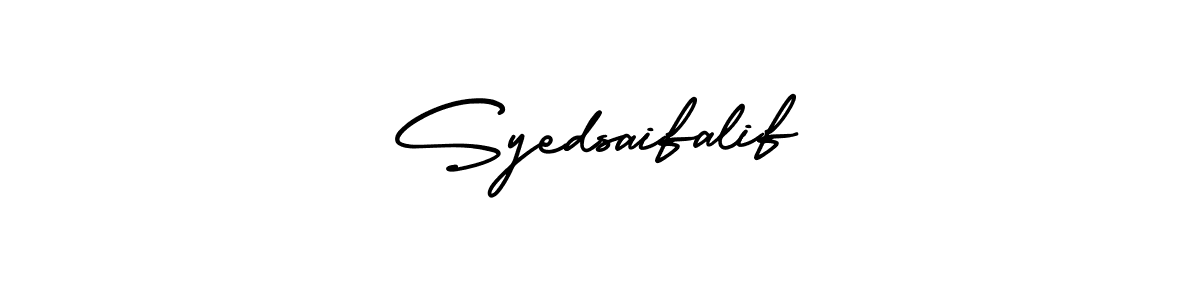 Syedsaifalif stylish signature style. Best Handwritten Sign (AmerikaSignatureDemo-Regular) for my name. Handwritten Signature Collection Ideas for my name Syedsaifalif. Syedsaifalif signature style 3 images and pictures png