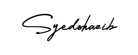 Personalize your online presence with Syedshazib signature rendered in elegant AmerikaSignatureDemo-Regular font. Great for website footers and blogs. Syedshazib signature style 3 images and pictures png