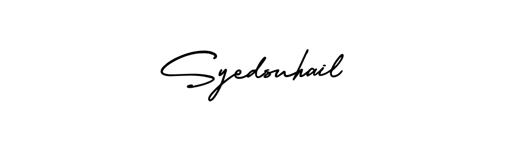 This is the best signature style for the Syedsuhail name. Also you like these signature font (AmerikaSignatureDemo-Regular). Mix name signature. Syedsuhail signature style 3 images and pictures png