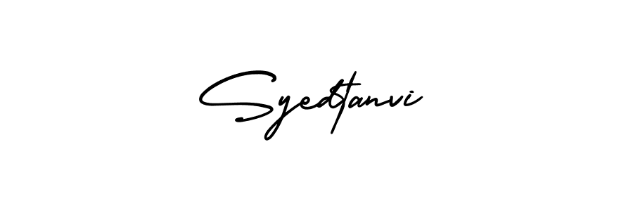 Make a beautiful signature design for name Syedtanvi. With this signature (AmerikaSignatureDemo-Regular) style, you can create a handwritten signature for free. Syedtanvi signature style 3 images and pictures png