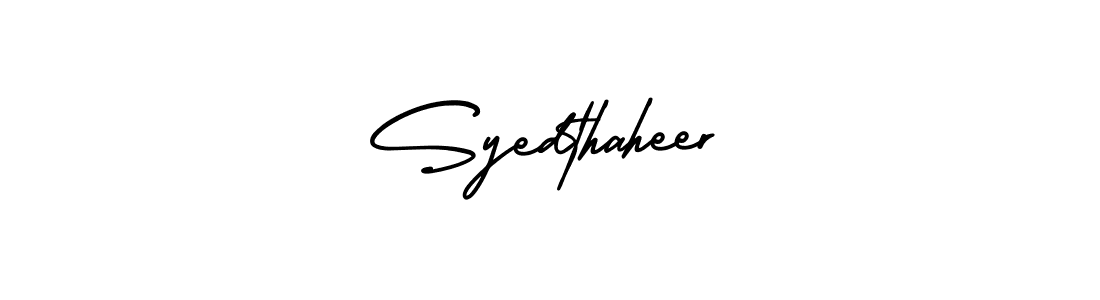 Also You can easily find your signature by using the search form. We will create Syedthaheer name handwritten signature images for you free of cost using AmerikaSignatureDemo-Regular sign style. Syedthaheer signature style 3 images and pictures png