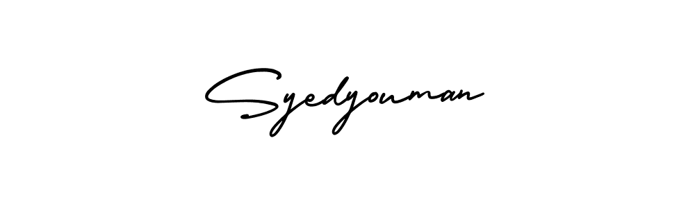 AmerikaSignatureDemo-Regular is a professional signature style that is perfect for those who want to add a touch of class to their signature. It is also a great choice for those who want to make their signature more unique. Get Syedyouman name to fancy signature for free. Syedyouman signature style 3 images and pictures png