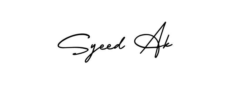 Syeed Ak stylish signature style. Best Handwritten Sign (AmerikaSignatureDemo-Regular) for my name. Handwritten Signature Collection Ideas for my name Syeed Ak. Syeed Ak signature style 3 images and pictures png