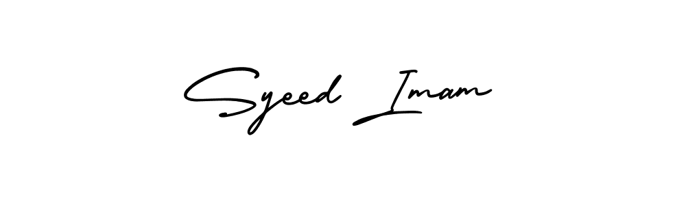 How to make Syeed Imam name signature. Use AmerikaSignatureDemo-Regular style for creating short signs online. This is the latest handwritten sign. Syeed Imam signature style 3 images and pictures png