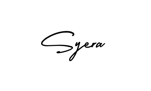 How to make Syera signature? AmerikaSignatureDemo-Regular is a professional autograph style. Create handwritten signature for Syera name. Syera signature style 3 images and pictures png