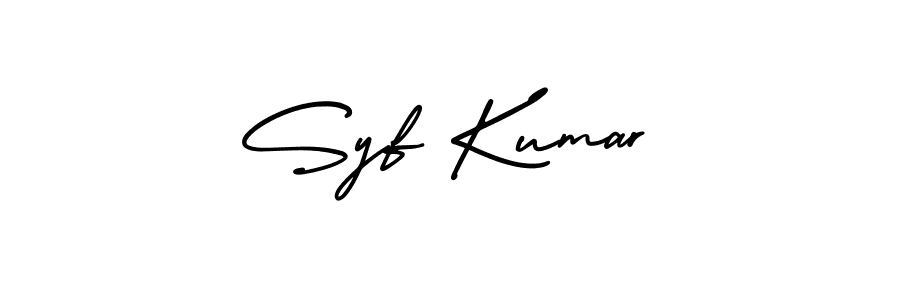 Syf Kumar stylish signature style. Best Handwritten Sign (AmerikaSignatureDemo-Regular) for my name. Handwritten Signature Collection Ideas for my name Syf Kumar. Syf Kumar signature style 3 images and pictures png