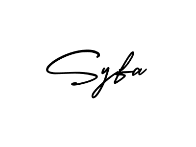 if you are searching for the best signature style for your name Syfa. so please give up your signature search. here we have designed multiple signature styles  using AmerikaSignatureDemo-Regular. Syfa signature style 3 images and pictures png