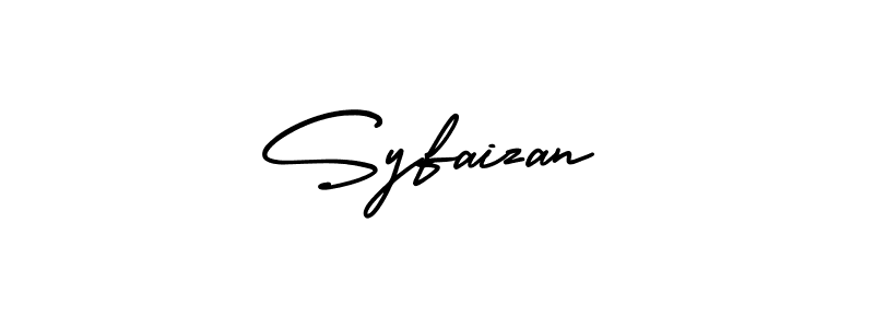 if you are searching for the best signature style for your name Syfaizan. so please give up your signature search. here we have designed multiple signature styles  using AmerikaSignatureDemo-Regular. Syfaizan signature style 3 images and pictures png