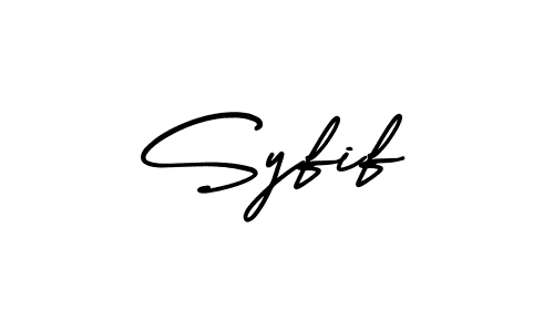 The best way (AmerikaSignatureDemo-Regular) to make a short signature is to pick only two or three words in your name. The name Syfif include a total of six letters. For converting this name. Syfif signature style 3 images and pictures png