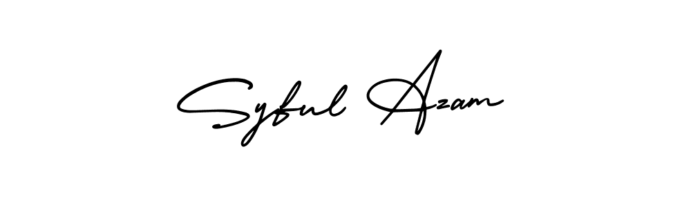 How to make Syful Azam signature? AmerikaSignatureDemo-Regular is a professional autograph style. Create handwritten signature for Syful Azam name. Syful Azam signature style 3 images and pictures png