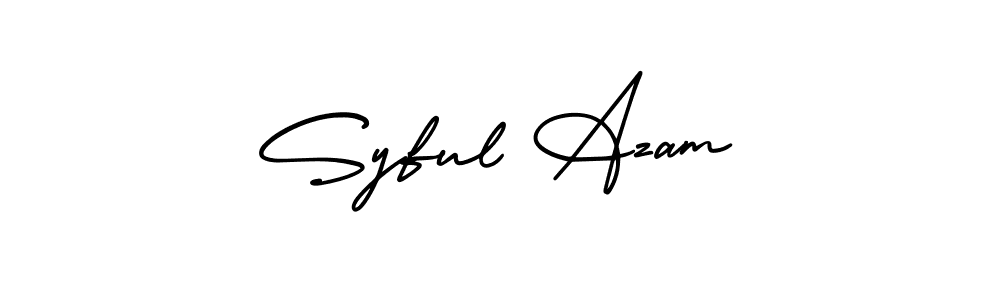 It looks lik you need a new signature style for name Syful Azam. Design unique handwritten (AmerikaSignatureDemo-Regular) signature with our free signature maker in just a few clicks. Syful Azam signature style 3 images and pictures png