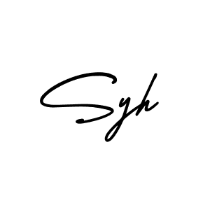 Make a beautiful signature design for name Syh. With this signature (AmerikaSignatureDemo-Regular) style, you can create a handwritten signature for free. Syh signature style 3 images and pictures png