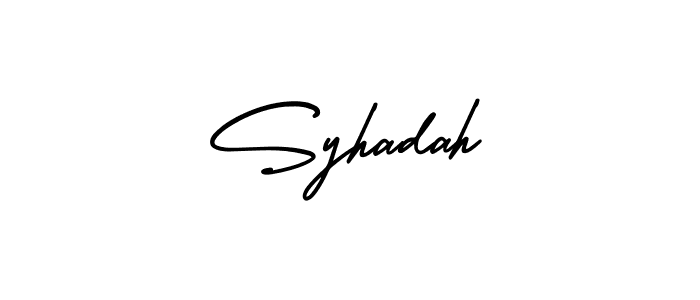 Similarly AmerikaSignatureDemo-Regular is the best handwritten signature design. Signature creator online .You can use it as an online autograph creator for name Syhadah. Syhadah signature style 3 images and pictures png