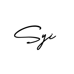 Use a signature maker to create a handwritten signature online. With this signature software, you can design (AmerikaSignatureDemo-Regular) your own signature for name Syi. Syi signature style 3 images and pictures png