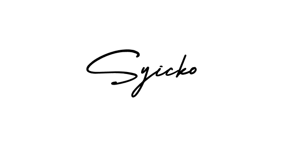 Design your own signature with our free online signature maker. With this signature software, you can create a handwritten (AmerikaSignatureDemo-Regular) signature for name Syicko. Syicko signature style 3 images and pictures png