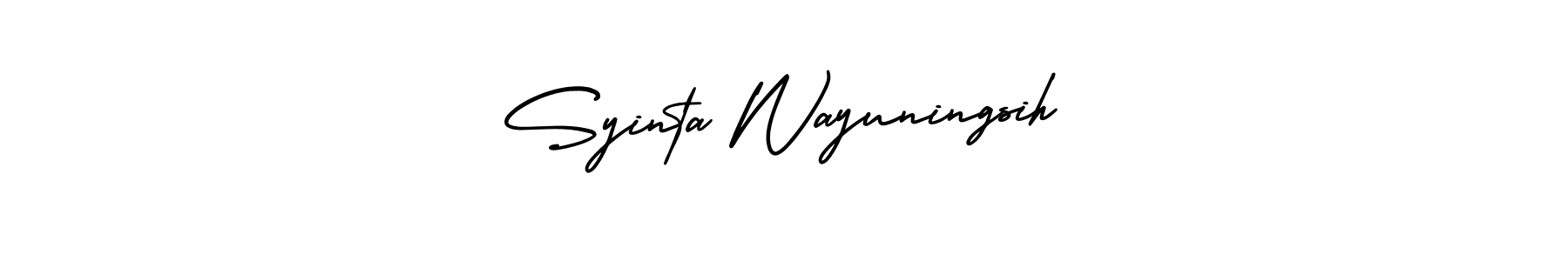 Make a beautiful signature design for name Syinta Wayuningsih. Use this online signature maker to create a handwritten signature for free. Syinta Wayuningsih signature style 3 images and pictures png