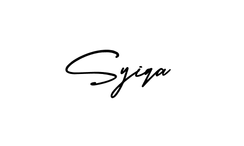 Use a signature maker to create a handwritten signature online. With this signature software, you can design (AmerikaSignatureDemo-Regular) your own signature for name Syiqa. Syiqa signature style 3 images and pictures png