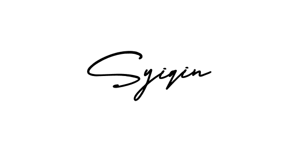Syiqin stylish signature style. Best Handwritten Sign (AmerikaSignatureDemo-Regular) for my name. Handwritten Signature Collection Ideas for my name Syiqin. Syiqin signature style 3 images and pictures png