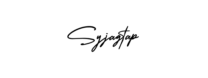 How to make Syjagtap signature? AmerikaSignatureDemo-Regular is a professional autograph style. Create handwritten signature for Syjagtap name. Syjagtap signature style 3 images and pictures png