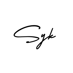 Similarly AmerikaSignatureDemo-Regular is the best handwritten signature design. Signature creator online .You can use it as an online autograph creator for name Syk. Syk signature style 3 images and pictures png
