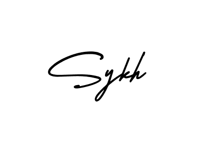 Use a signature maker to create a handwritten signature online. With this signature software, you can design (AmerikaSignatureDemo-Regular) your own signature for name Sykh. Sykh signature style 3 images and pictures png