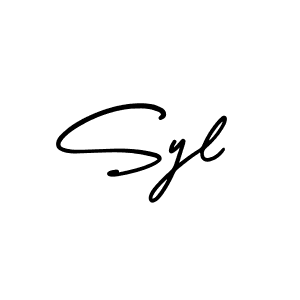 Design your own signature with our free online signature maker. With this signature software, you can create a handwritten (AmerikaSignatureDemo-Regular) signature for name Syl. Syl signature style 3 images and pictures png