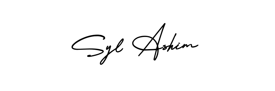 Design your own signature with our free online signature maker. With this signature software, you can create a handwritten (AmerikaSignatureDemo-Regular) signature for name Syl Ashim. Syl Ashim signature style 3 images and pictures png