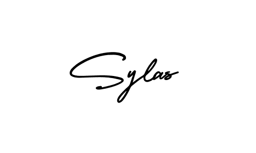 How to make Sylas name signature. Use AmerikaSignatureDemo-Regular style for creating short signs online. This is the latest handwritten sign. Sylas signature style 3 images and pictures png