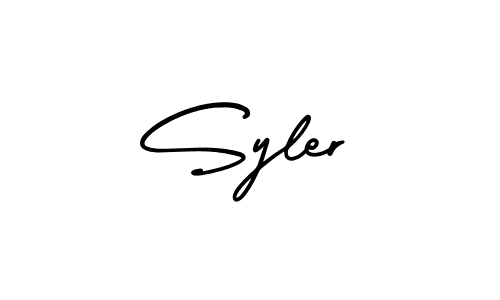 Make a beautiful signature design for name Syler. With this signature (AmerikaSignatureDemo-Regular) style, you can create a handwritten signature for free. Syler signature style 3 images and pictures png