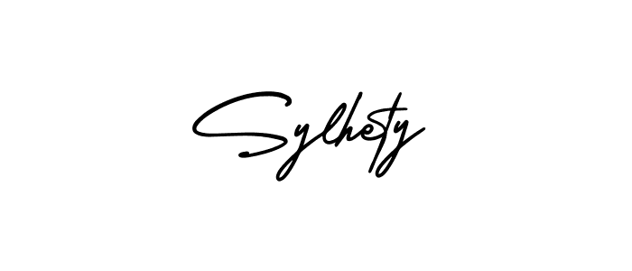 You should practise on your own different ways (AmerikaSignatureDemo-Regular) to write your name (Sylhety) in signature. don't let someone else do it for you. Sylhety signature style 3 images and pictures png