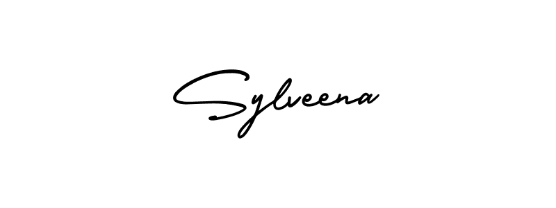 if you are searching for the best signature style for your name Sylveena. so please give up your signature search. here we have designed multiple signature styles  using AmerikaSignatureDemo-Regular. Sylveena signature style 3 images and pictures png