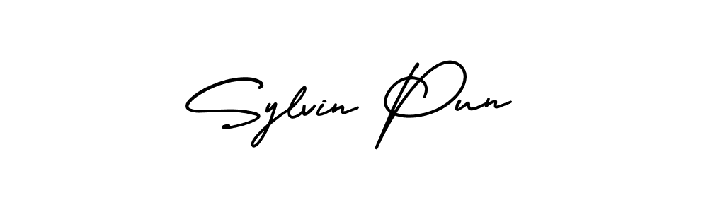 How to make Sylvin Pun signature? AmerikaSignatureDemo-Regular is a professional autograph style. Create handwritten signature for Sylvin Pun name. Sylvin Pun signature style 3 images and pictures png